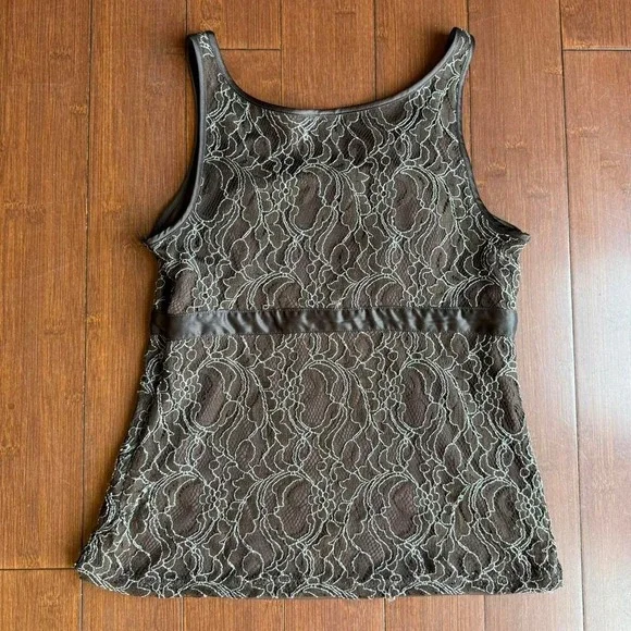 Brown Lace Y2K‎ Top - Picture 3 of 7